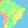 Mappa topografica Brasil, altitudine, rilievo