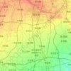 Mappa topografica 固安县, altitudine, rilievo