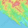 Mappa topografica La Spezia, altitudine, rilievo