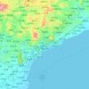 Mappa topografica 海港区, altitudine, rilievo