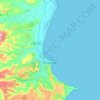 Mappa topografica Crotone, altitudine, rilievo