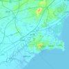 Mappa topografica 北戴河区, altitudine, rilievo