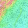 Mappa topografica 成都市, altitudine, rilievo