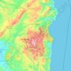 Mappa topografica Nuoro, altitudine, rilievo