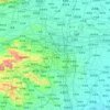 Mappa topografica 郑州市, altitudine, rilievo