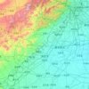 Mappa topografica 保定市, altitudine, rilievo