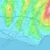 Mappa topografica Bordighera, mappa di rilievo, mappa dell'altitudine
