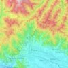 Mappa topografica Pistoia, mappa di rilievo, mappa dell'altitudine