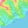 Mappa topografica Imperia, mappa di rilievo, mappa dell'altitudine