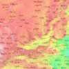 Mappa topografica 陕西省, altitudine, rilievo