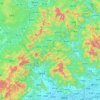 Mappa topografica 丰顺县, altitudine, rilievo