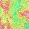 Mappa topografica Cairo Montenotte, mappa di rilievo, mappa dell'altitudine