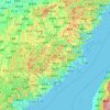 Mappa topografica 福建省, altitudine, rilievo