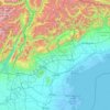 Mappa topografica Veneto, altitudine, rilievo