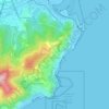 Mappa topografica Bergeggi, mappa di rilievo, mappa dell'altitudine