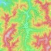 Mappa topografica Calizzano, mappa di rilievo, mappa dell'altitudine