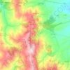 Mappa topografica Alberona, mappa di rilievo, mappa dell'altitudine