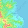 Mappa topografica Budoni, altitudine, rilievo