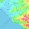 Mappa topografica Ascea, altitudine, rilievo
