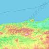 Mappa topografica Tipaza, altitudine, rilievo