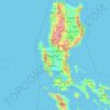 Mappa topografica Luzon, altitudine, rilievo