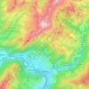 Mappa topografica Ugine, altitudine, rilievo