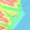 Mappa topografica Amendolara, mappa di rilievo, mappa dell'altitudine