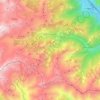Mappa topografica Champorcher, altitudine, rilievo