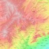 Mappa topografica 铜川市, altitudine, rilievo