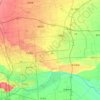 Mappa topografica 高陵区, altitudine, rilievo