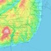 Mappa topografica Lisboa, altitudine, rilievo
