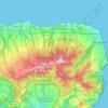 Mappa topografica Nordeste, altitudine, rilievo