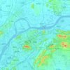 Mappa topografica 南京市, altitudine, rilievo