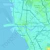Mappa topografica Manila, altitudine, rilievo