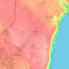 Mappa topografica Andrano, mappa di rilievo, mappa dell'altitudine
