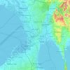 Mappa topografica Metro Manila, altitudine, rilievo