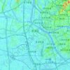 Mappa topografica 荔湾区, altitudine, rilievo