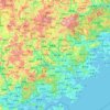 Mappa topografica 泉州市, altitudine, rilievo