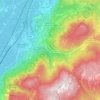 Mappa topografica Montagna, altitudine, rilievo