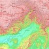 Mappa topografica Arunachal Pradesh, altitudine, rilievo