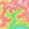 Mappa topografica Val Masino, mappa di rilievo, mappa dell'altitudine