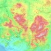 Mappa topografica Parco Regionale dei Monti Picentini, altitudine, rilievo