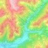 Mappa topografica Val di Fiemme, altitudine, rilievo