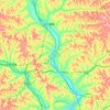 Mappa topografica 无定河, altitudine, rilievo
